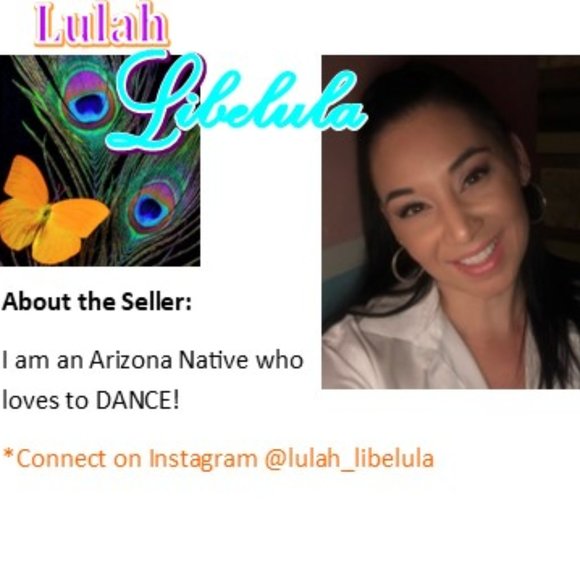 Lulu's Blouse Blue Mock Neck Top Long Bell Sleeve - Picture 13 of 13